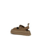 Brown Recycled Polyester Flat Sandals