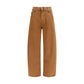 Brown Cotton Relaxed Fit Jeans