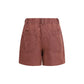 Brown Cotton Bermuda Shorts