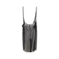 Black Polyester Midi Skirt