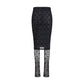 Black Recycled Polyamide Midi Skirt