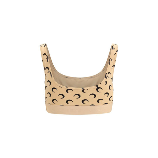 Beige Polyamide Sport Bra