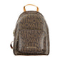 Brown Polyurethane Womens Backpack