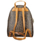 Brown Polyurethane Womens Backpack
