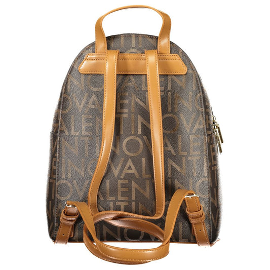 Brown Polyurethane Womens Backpack