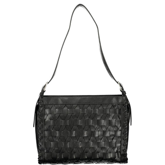 Black Polyurethane Women's Handbag