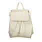 Ecru Polyurethane Women Backpack