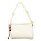 Ecru Polyurethane Women Handbag