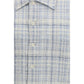 Blue Cotton Pattern Shirt