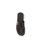 Brown Calf Leather Bos Taurus Flat Sandals