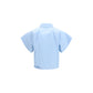 Blue Viscose Shortsleeve Shirt