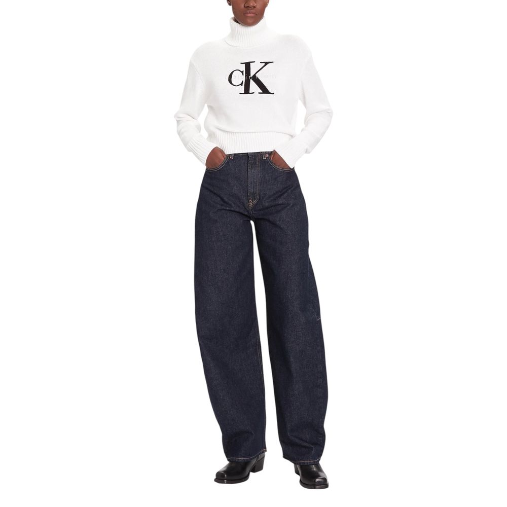 White Cotton Turtleneck