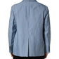 Light Blue Single Breasted Men Jacket Blazer