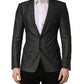 Dark Gray Wool Slim Fit Coat Jacket Blazer