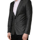 Dark Gray Wool Slim Fit Coat Jacket Blazer