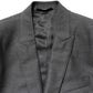 Dark Gray Wool Slim Fit Coat Jacket Blazer