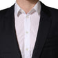 Dark Blue Wool Slim Fit Coat Men Jacket Blazer