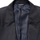 Black Wool Slim Fit Coat Men Jacket Blazer