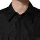 Black Logo Plaque Long Sleeves Shirt Jacket