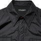 Black Logo Plaque Long Sleeves Shirt Jacket