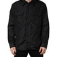 Black Logo Plaque Long Sleeves Shirt Jacket