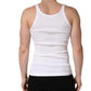 White Ribbed Cotton Sleeveless Tank  T-shirt
