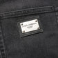 Black Cotton Stretch Regular SkinnyDenim Jeans