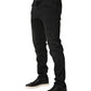 Black Cotton Stretch Regular SkinnyDenim Jeans