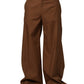 Brown Cotton Straight Men Dress Trouser Pants