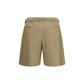 Beige Cotton Bermuda Shorts