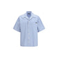 Blue Cotton Shortsleeve Shirt