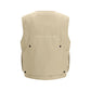 Beige Cotton Sleeveless Jacket