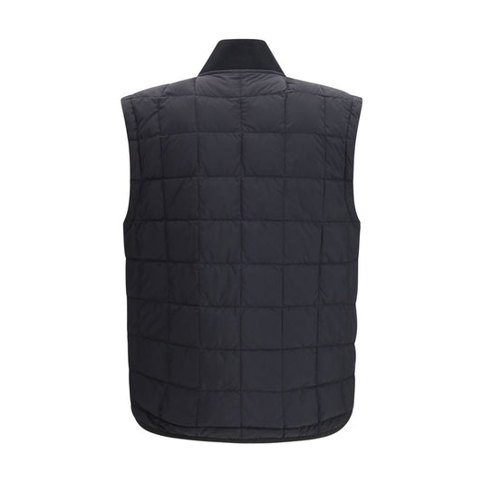 Black Nylon Sleveless Jacket