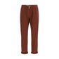 Bordeaux Cotton Casual Pants