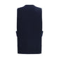Blue Cashmere Sleeveles Sweater
