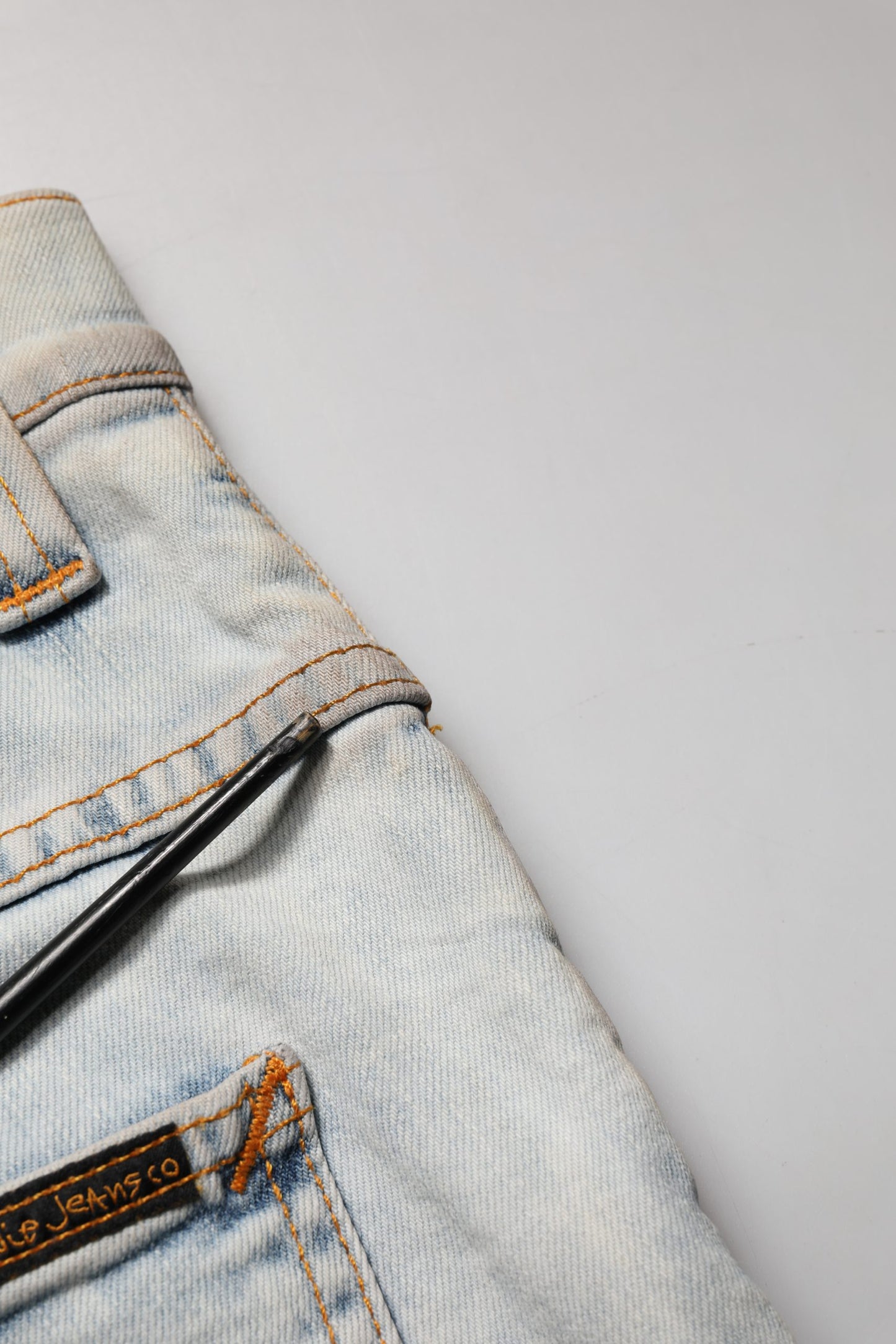 Light Blue Cotton Stretch Skinny Fit Men Denim Trouser JEANS