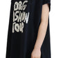 Black D&G Fashion Round Neck Cotton T-shirt