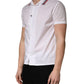 White Short Sleeves Button Down Shirt