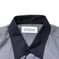 Dark Blue Cotton Long Sleeves Collared Dress Formal Shirt