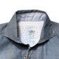 DarkBlue Long Sleeve Collared Denim Shirt