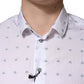 White Cotton Slim Fit Collared Men Dress Shirt