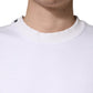 White Cotton Crew Neck Sweatshirt Sweater