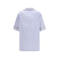 Blue Cotton Shortsleeve Shirt