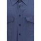 Blue Viscose Dress Shirt