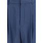 Blue Silk Dress Pants