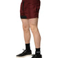 Maroon Polyester Drawstring Shorts Swimwear