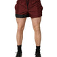 Maroon Polyester Drawstring Shorts Swimwear