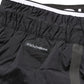 Black Nylon Elastic Waist Swim Shorts Swimwear