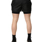 Black Polyester Drawstring Men Shorts Swimwear