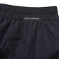 Black Cotton Elastic Waist Swim Shorts Swimwear